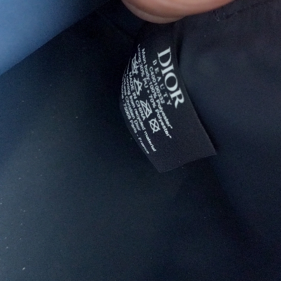 Christian Dior Dior Navy Velvet Makeup Cosmetic Pouch Bag NEW - Picture 5 of 5